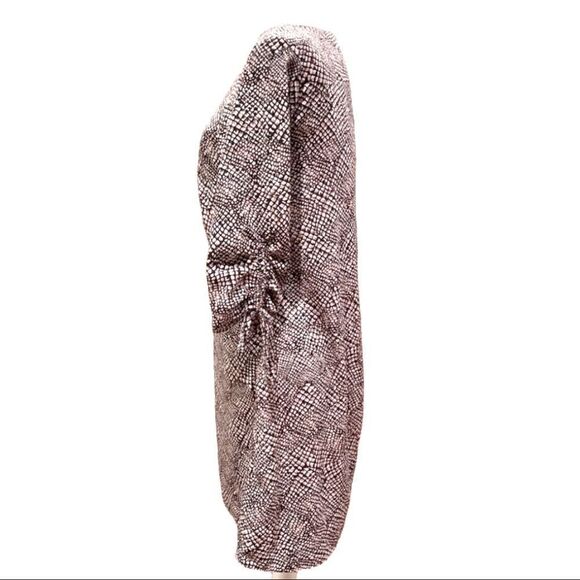 NEW H&M Shift Dress Black White Mauve Print Sz 6 - Picture 8 of 14